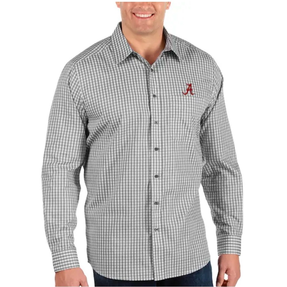 Alabama Crimson Tide men’s XL, long sleeve button-down shirt by Antiguce